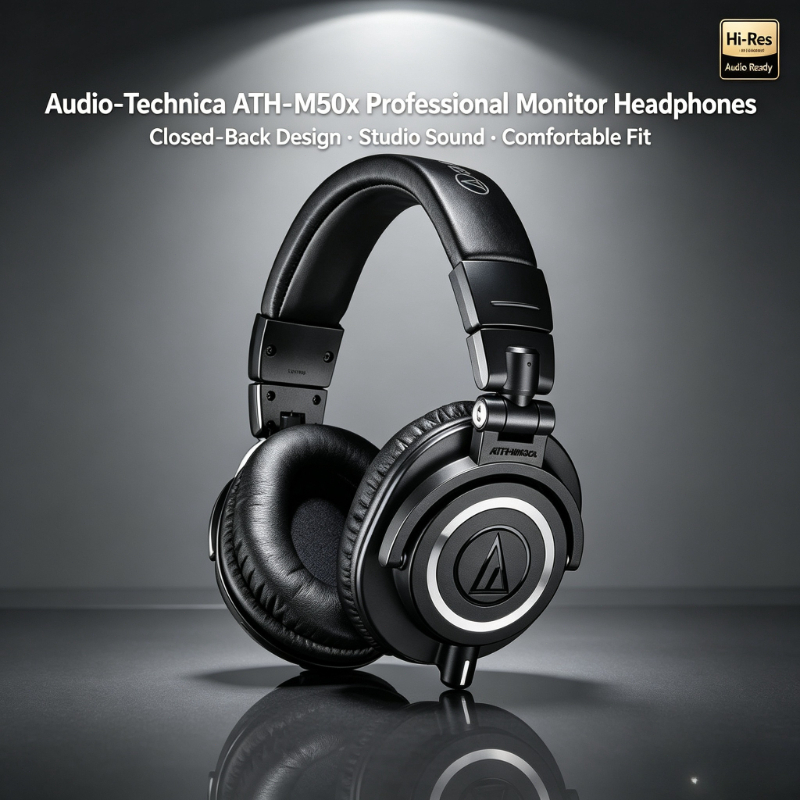 Audio-Technica ATH-M50X Auricu - Audio Technica Headphone Ath-M50X reseña y precio